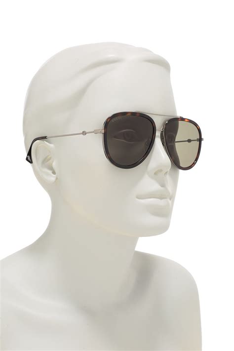 gucci 57mm aviator chain sunglasses|Gucci sunglasses next day delivery.